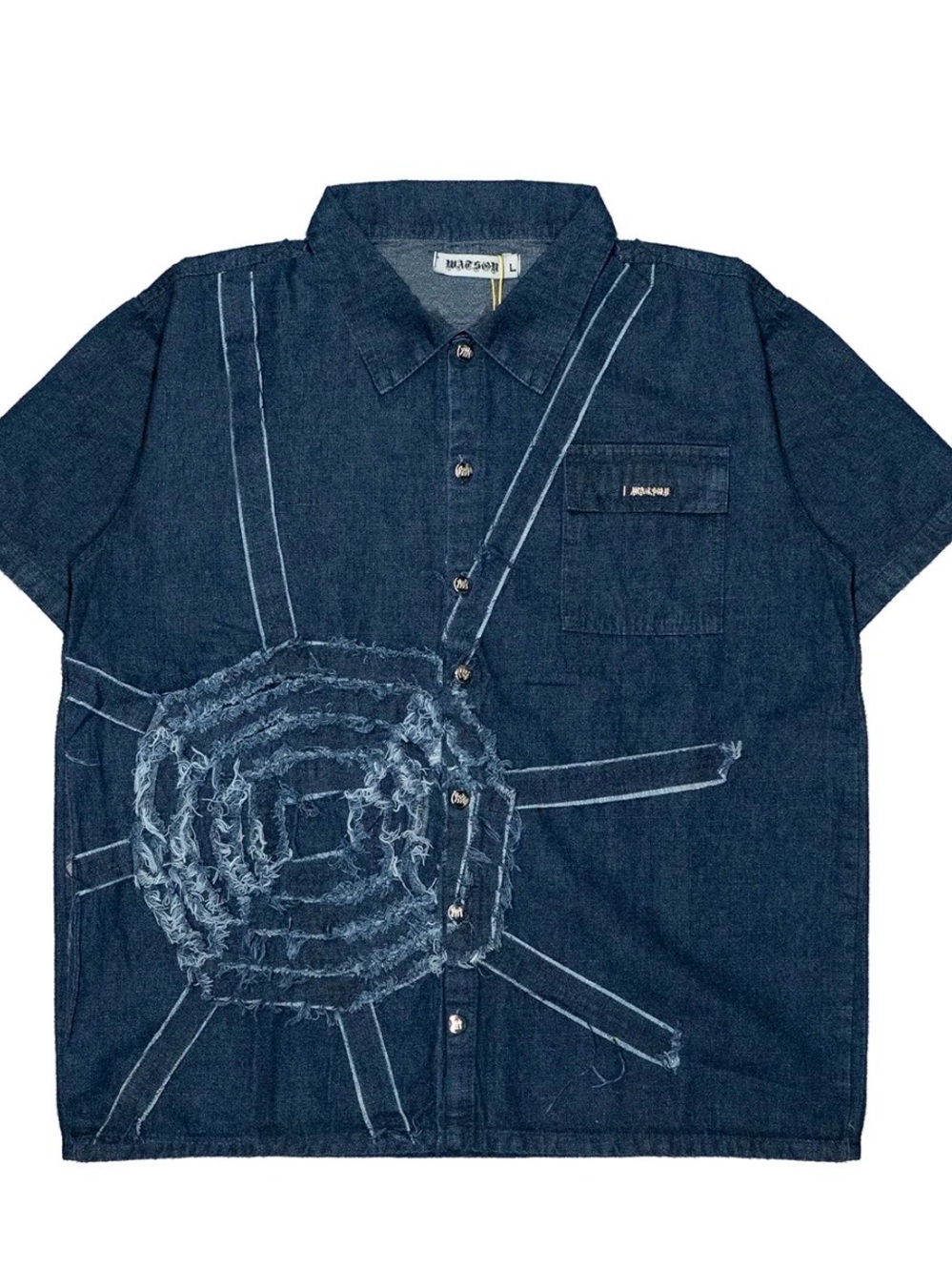🕸️👕🕸️ Watson Denim Button-Up Spider Web Shirt